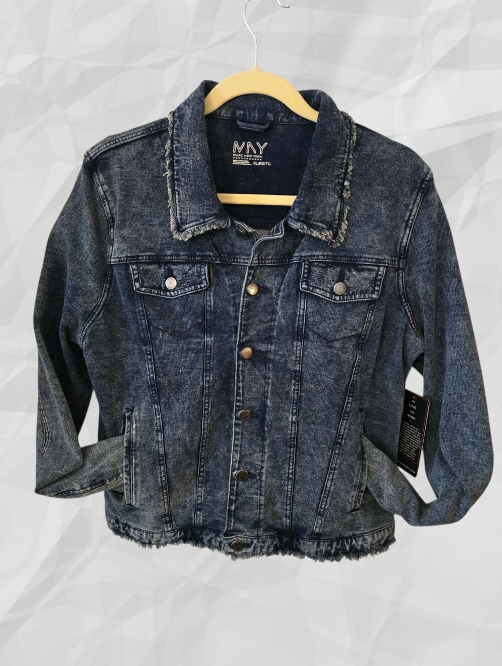 Marc New York Performance Frayed Denim Washed Jacket
